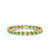 Gold & Emerald Large Fluted Tennis Bracelet