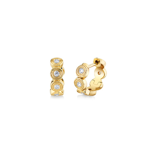 Shop Sydney Evan 14k Gold & Diamond Fluted Single Stone Stud