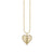 Gold & Diamond Fishnet Heart Charm