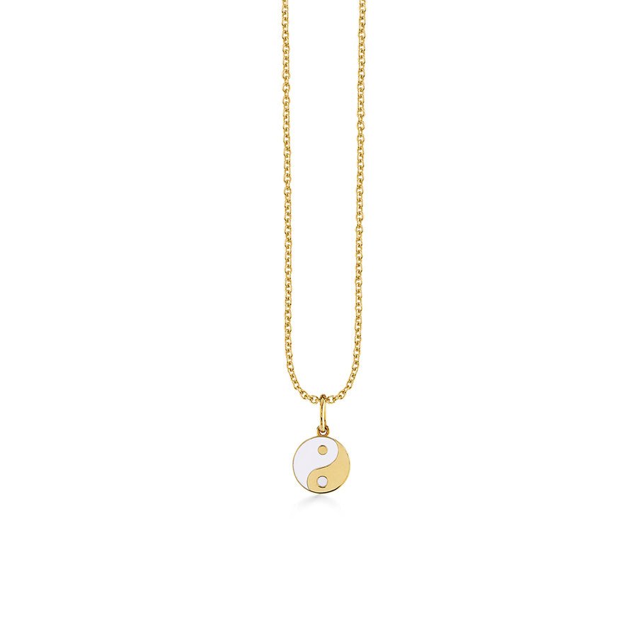 Gold & Enamel Small Yin Yang Charm - Sydney Evan Fine Jewelry