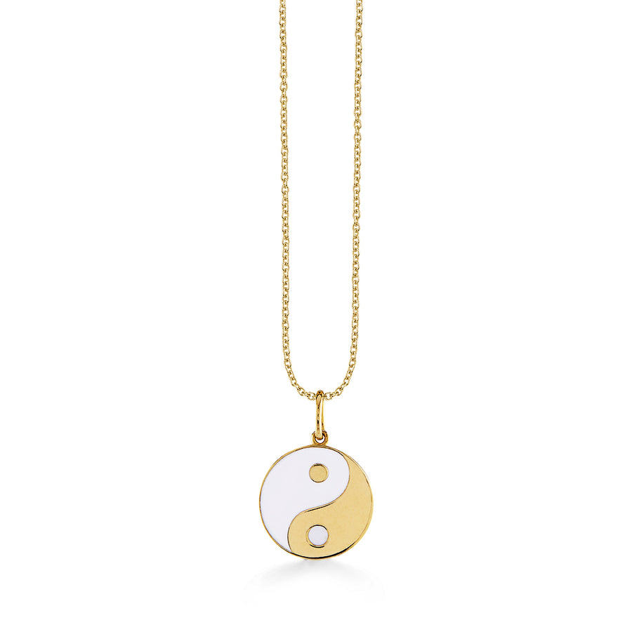 Gold & Enamel Yin Yang Charm - Sydney Evan Fine Jewelry