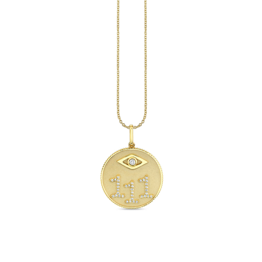 Gold & Diamond 111 Angel Number Charm - Sydney Evan Fine Jewelry