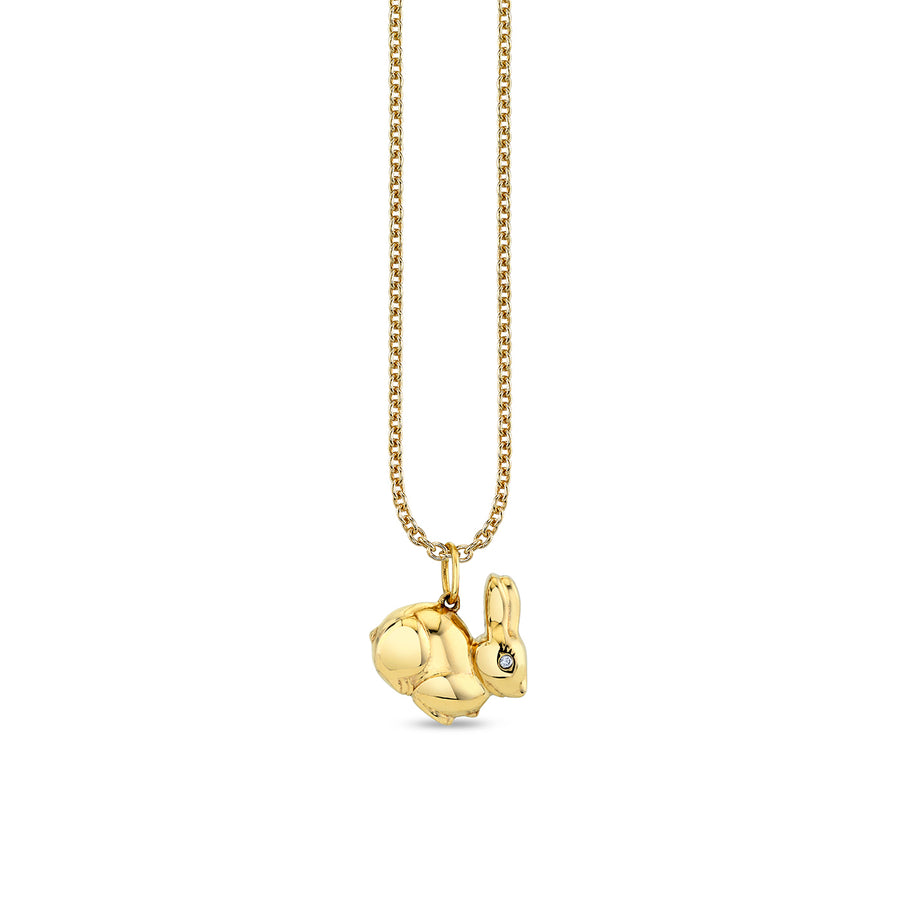 Gold & Diamond Bunny Charm - Sydney Evan Fine Jewelry