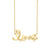 Gold & Diamond Daisy Love Script Necklace