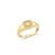 Men's Collection Gold & Diamond Evil Eye Icon Signet Ring