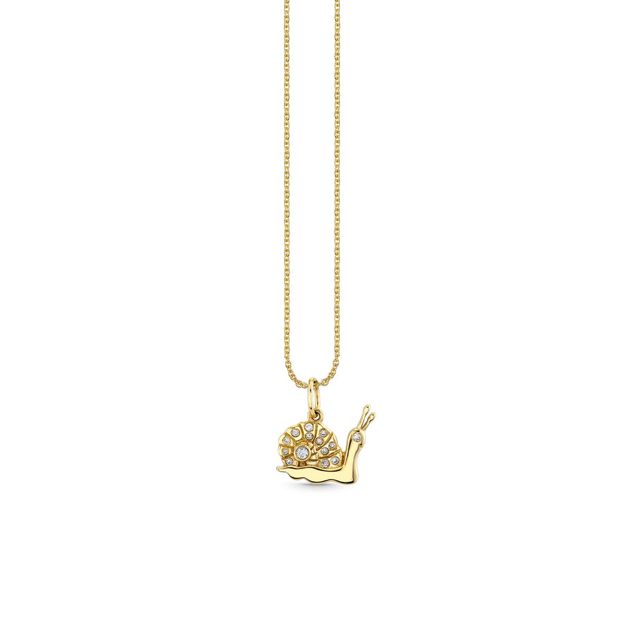 Gold & Diamond Snail Charm - Sydney Evan Fine Jewelry