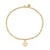 Gold & Diamond Small Happy Face Anklet