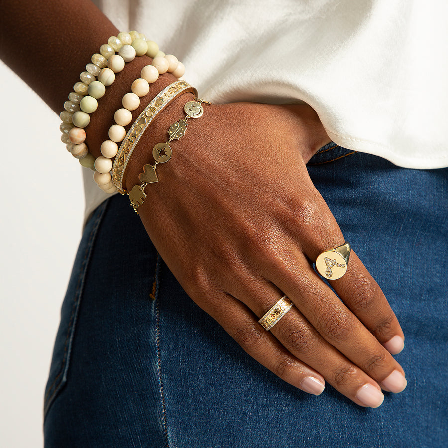 Gold Multi-Icon Pure Bracelet - Sydney Evan Fine Jewelry