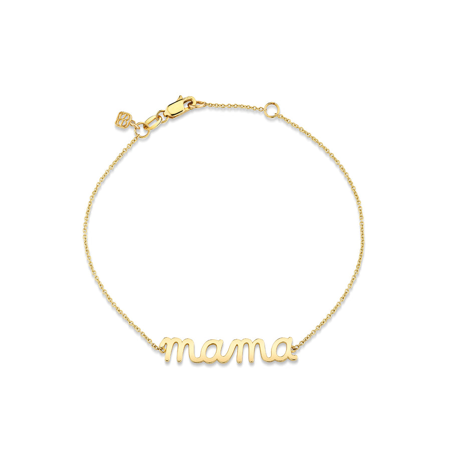 Pure Gold Mama Script Bracelet - Sydney Evan Fine Jewelry