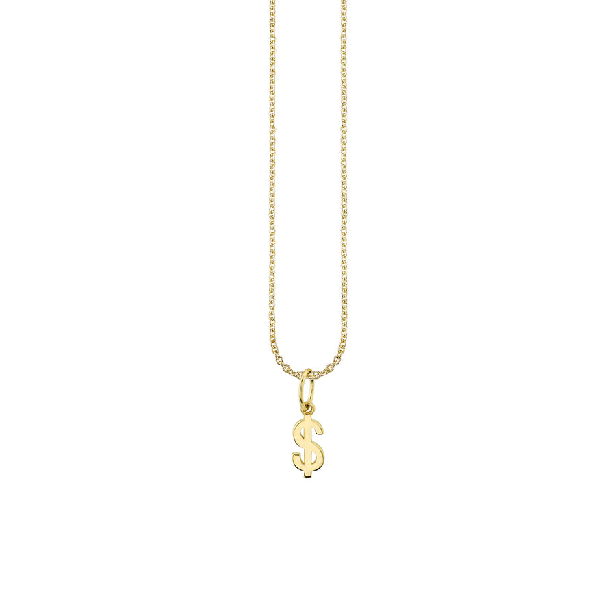 Pure Gold Tiny Dollar Sign Charm - Sydney Evan Fine Jewelry