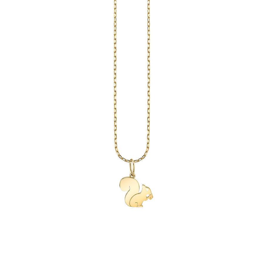 Kids Collection Pure Gold Small Squirrel Necklace - Sydney Evan Fine Jewelry