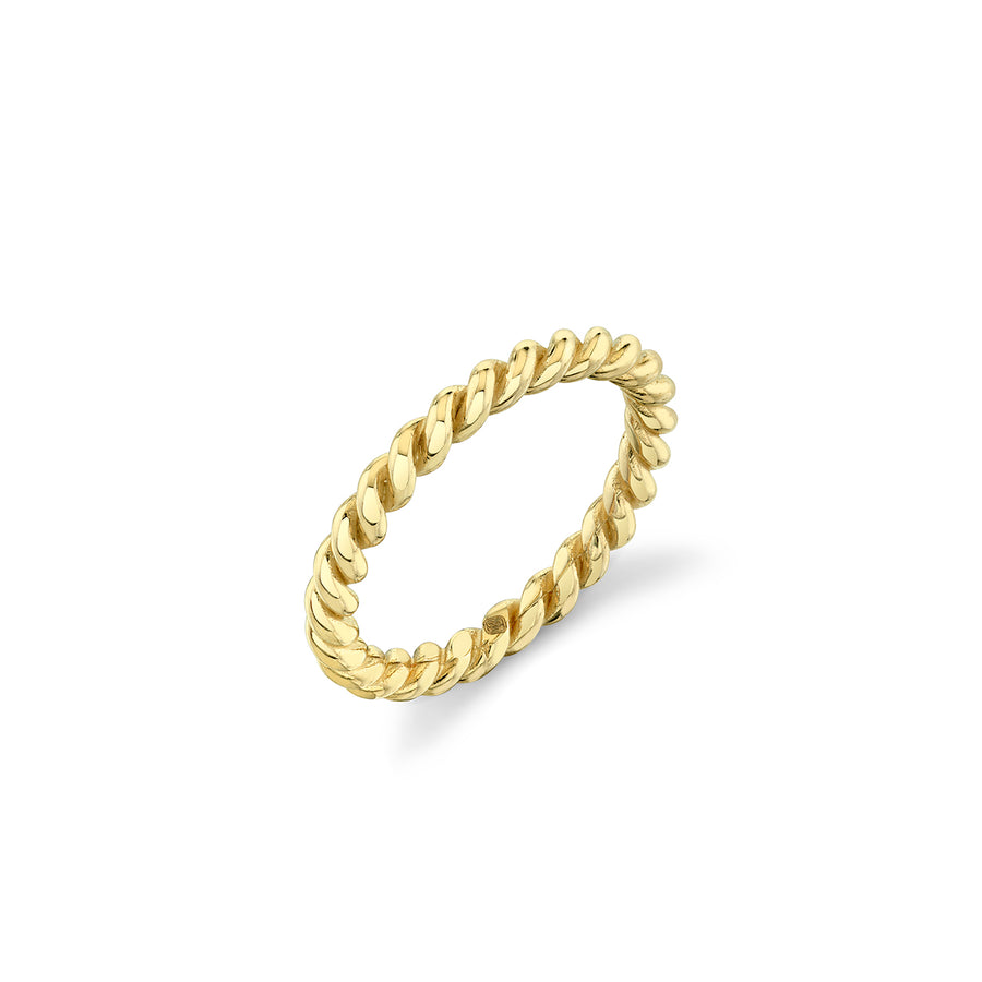 Pure Gold Thin Twisted Rope Ring - Sydney Evan Fine Jewelry