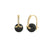 Gold & Diamond Bee Onyx Earrings