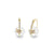 Gold & Diamond Hummingbird Pearl Earrings