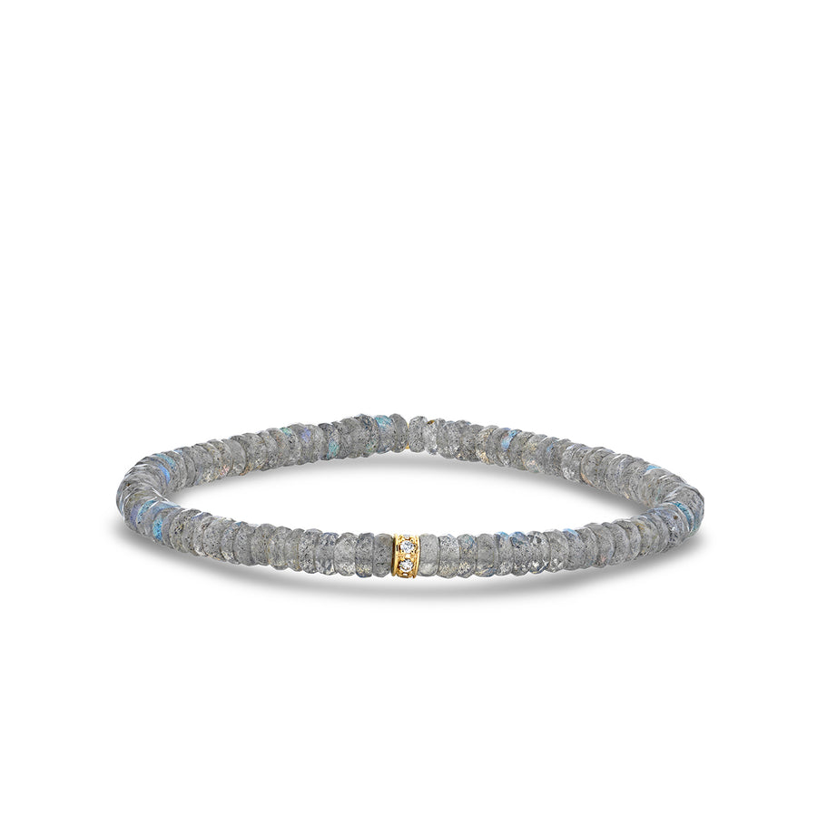 Gold & Diamond Rondelle on Labradorite Wheels - Sydney Evan Fine Jewelry