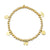 Pure Gold Tiny Multi-Charm on Gold Beads