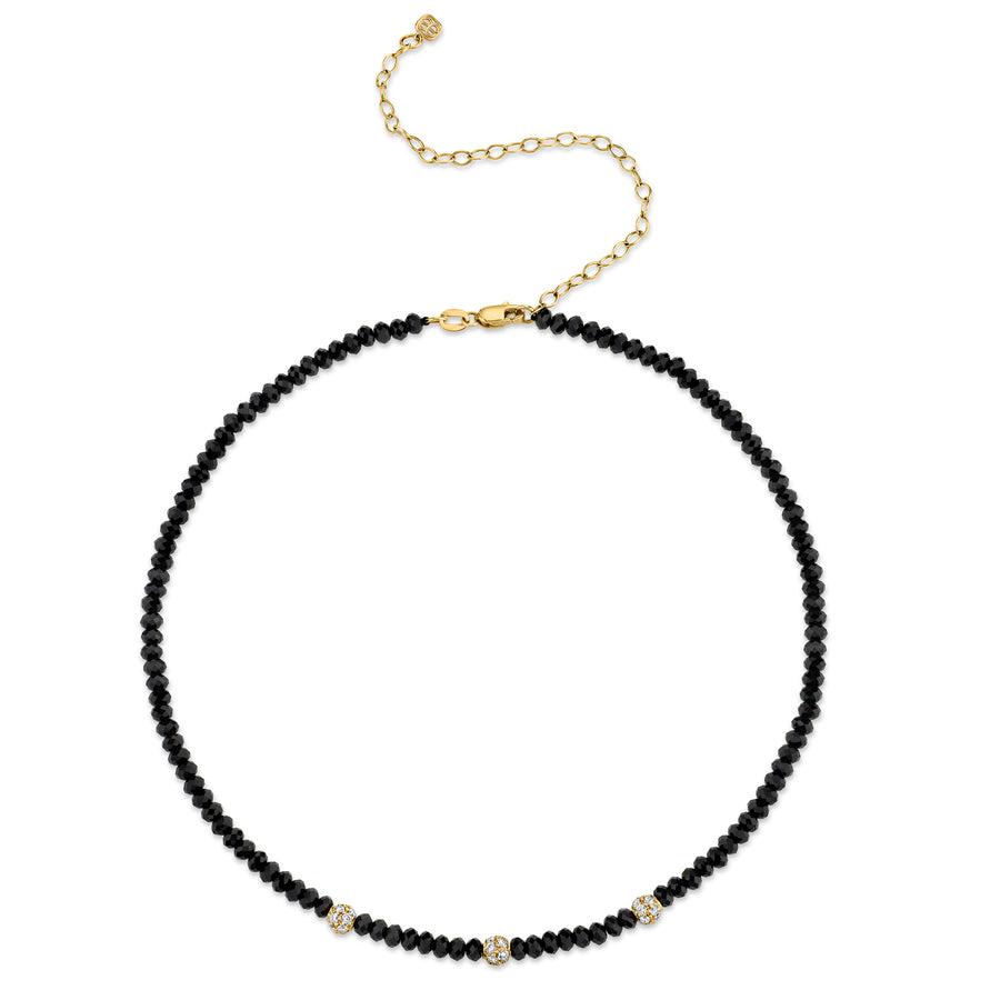 Gold & Diamond Black Spinel Choker - Sydney Evan Fine Jewelry