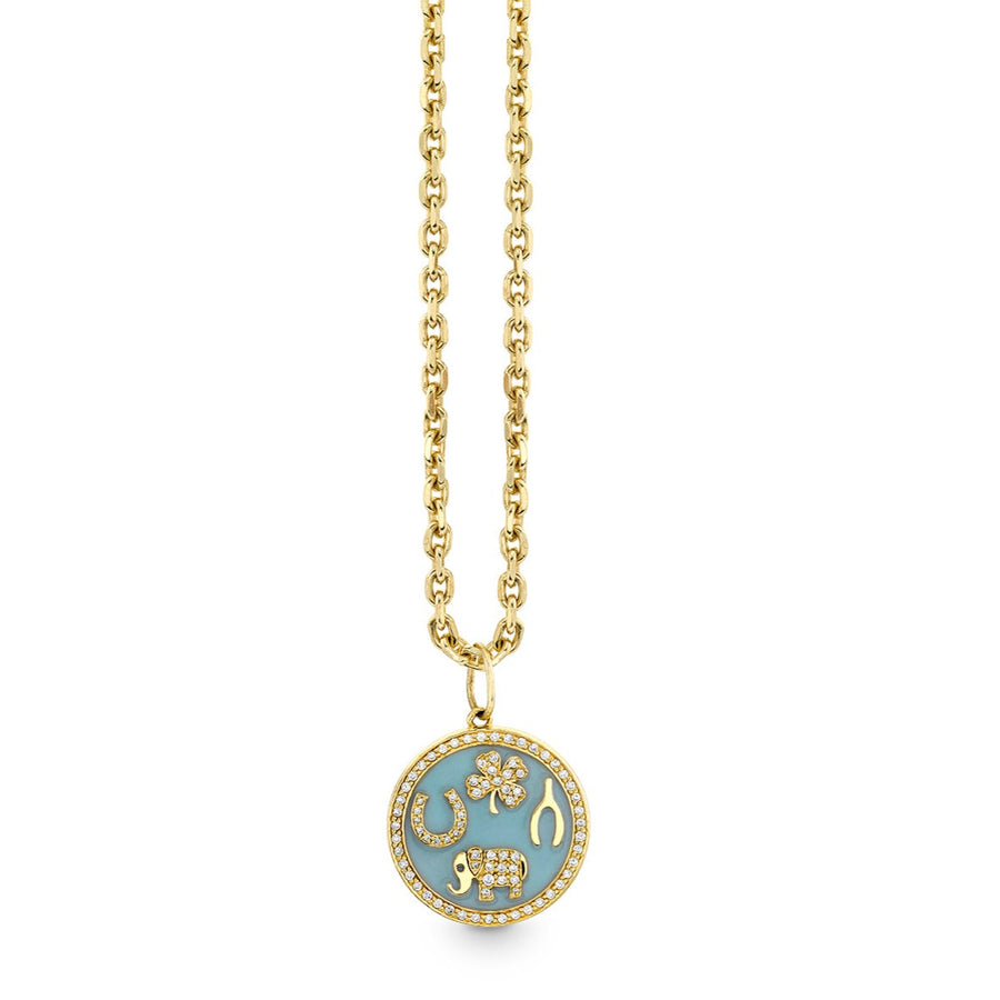 Gold & Diamond Luck Tableau Charm - Sydney Evan Fine Jewelry