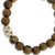 Men's Collection Gold & Diamond Football Bead on Flower Nanmu Wood