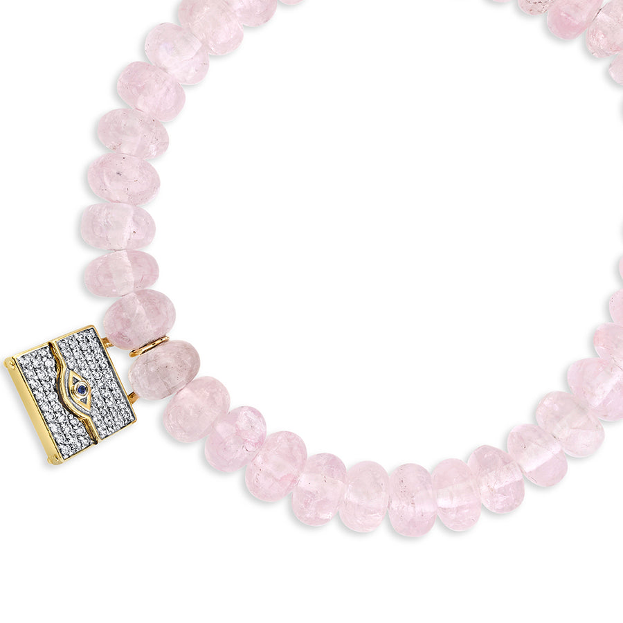 Gold & Diamond Handbag on Pink Morganite - Sydney Evan Fine Jewelry