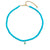 Kids Collection Gold & Turquoise Fluted Stone Turquoise Heishi Necklace
