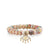Gold & Diamond Marquise Eye Fringe Evil Eye on AB Pink Opal