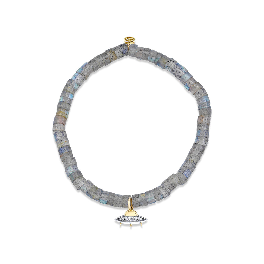Kids Collection Gold & Diamond Flying Saucer on Labradorite - Sydney Evan Fine Jewelry