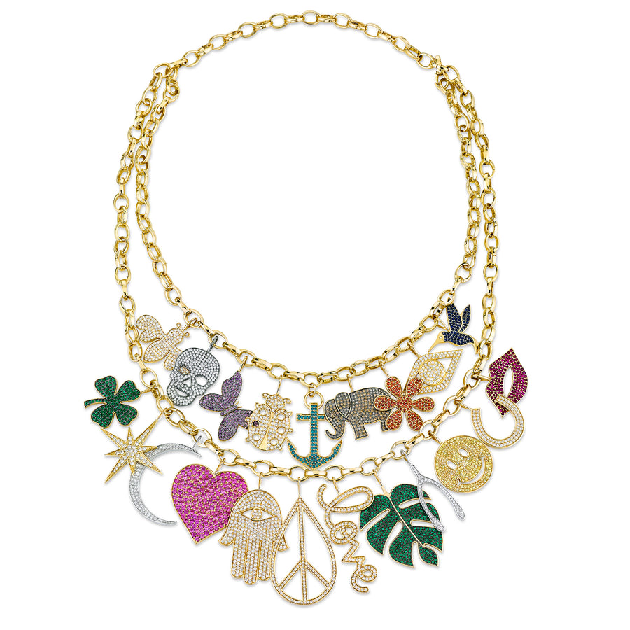 Shop Sydney Evan 14k Pure Gold Multi-Charm Necklace