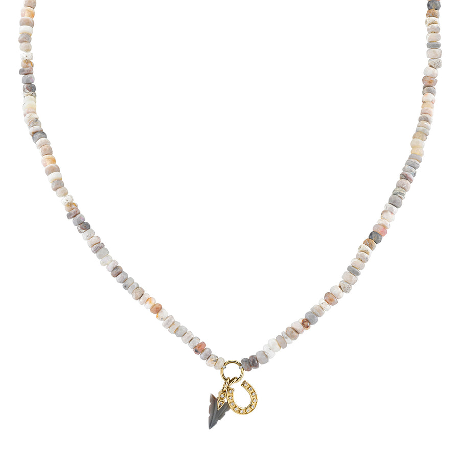 Men's Collection Gold & Diamond Horseshoe & Arrowhead Australian Opal Necklace - Sydney Evan Fine Jewelry