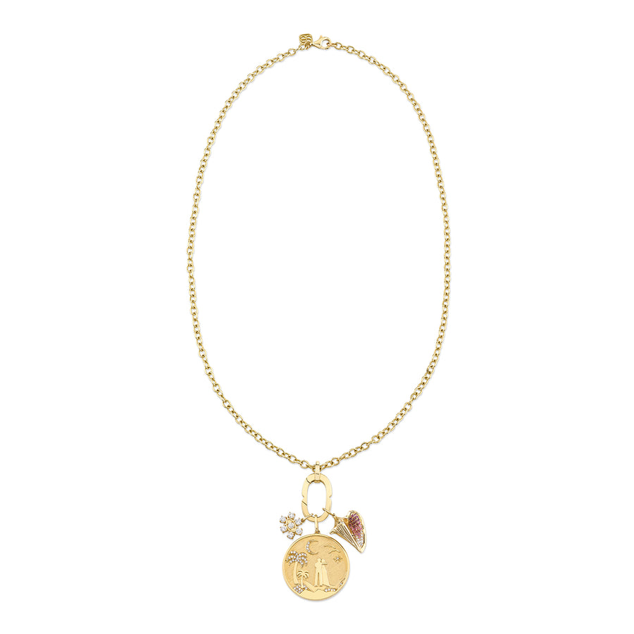 Gold & Diamond Sunset Link Clip Charm Necklace - Sydney Evan Fine Jewelry