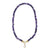 Gold & Diamond Large Initial Amethyst Necklace