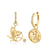 Gold & Diamond Mismatch Angel Earrings