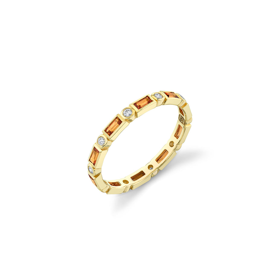 Gold & Gemstone Baguette and Bezel Eternity Ring - Sydney Evan Fine Jewelry