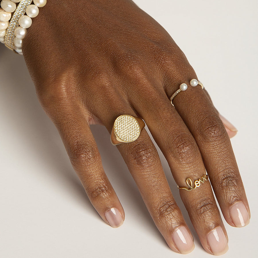 Pure Gold Small Love Ring - Sydney Evan Fine Jewelry