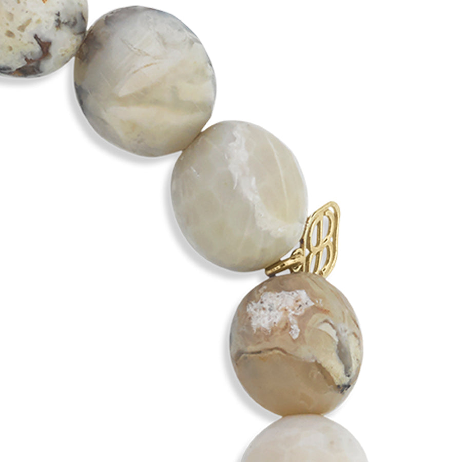 Gold & Diamond Luck Tableau on African Opal - Sydney Evan Fine Jewelry