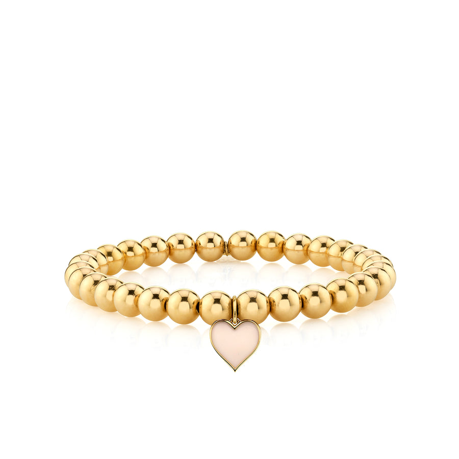 Sydney Evan | Shop Sydney Evan 14K Gold & Enamel Heart on Gold Beads