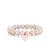Gold & Enamel Heart on Natural Pink Pearls