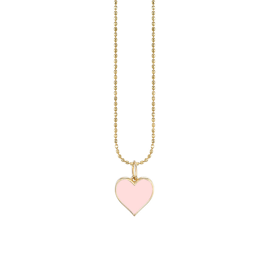 Gold & Enamel Small Heart Charm - Sydney Evan Fine Jewelry