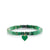 Gold & Enamel Heart on Shaded Emerald