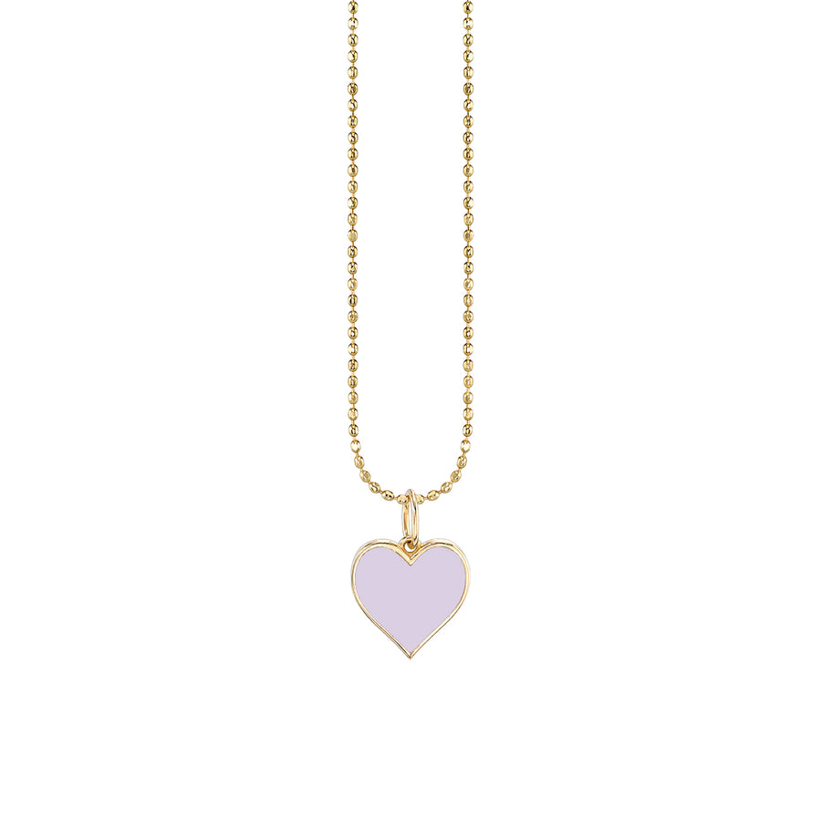 Gold & Enamel Small Heart Charm - Sydney Evan Fine Jewelry