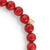 Gold & Enamel Small Heart on Red Bamboo Coral