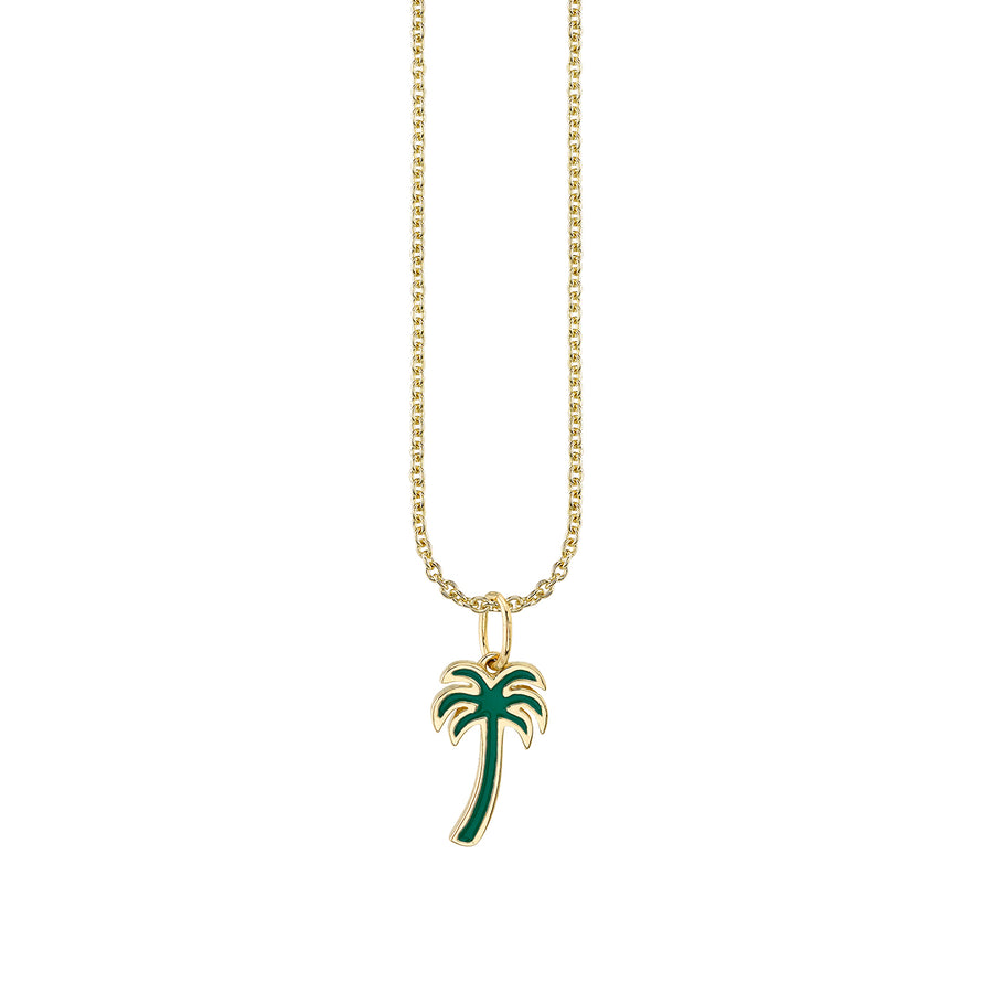 Gold & Enamel Palm Tree Charm - Sydney Evan Fine Jewelry