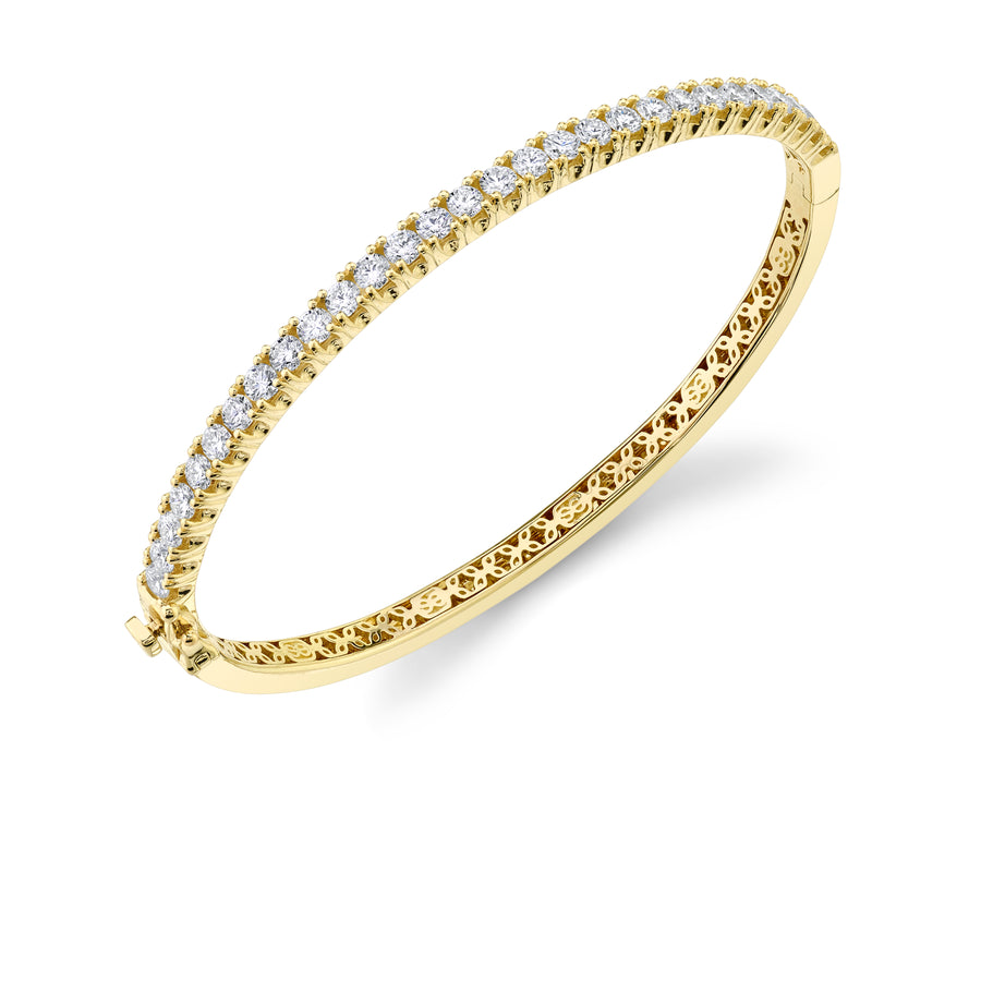 Gold & Diamond Large Bangle - Sydney Evan Fine Jewelry