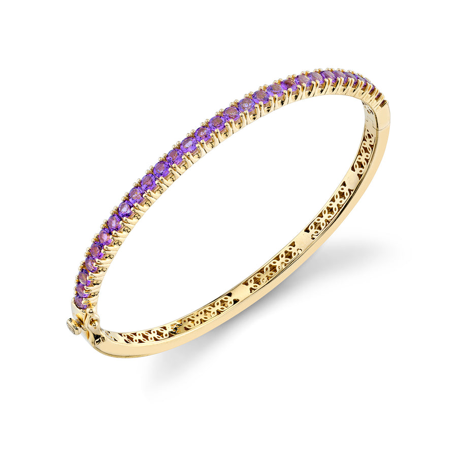 Gold & Gemstone Large Bangle - Sydney Evan Fine Jewelry