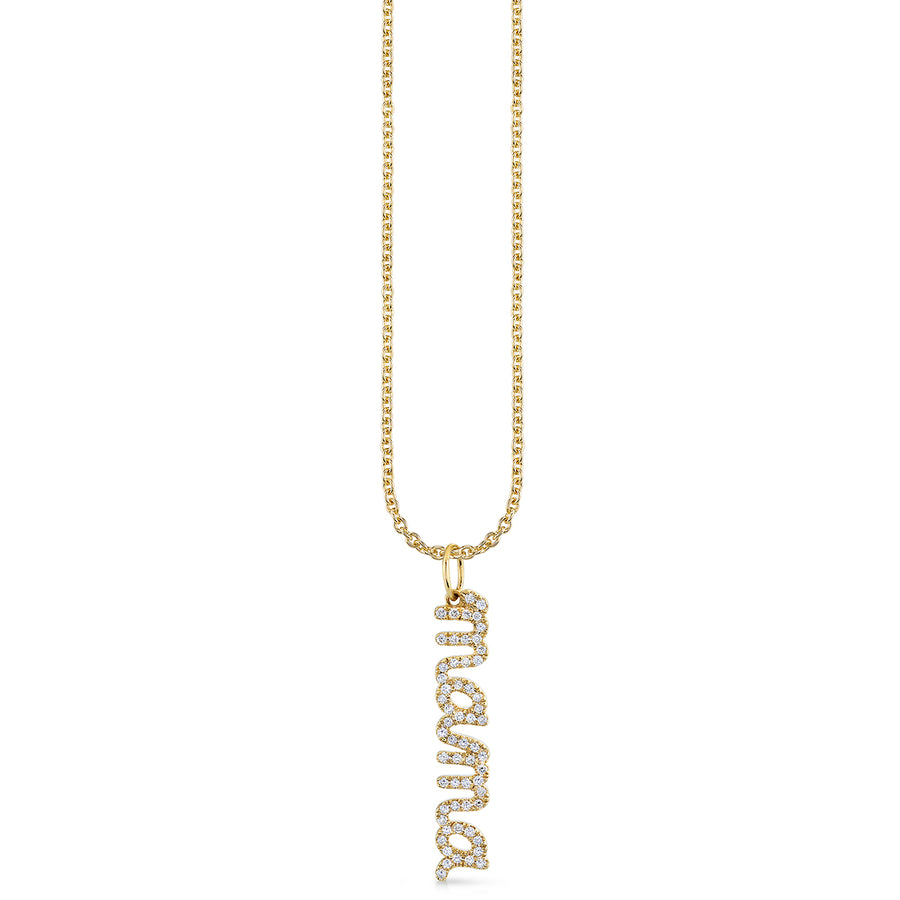 Gold & Diamond Mama Charm Necklace - Sydney Evan Fine Jewelry