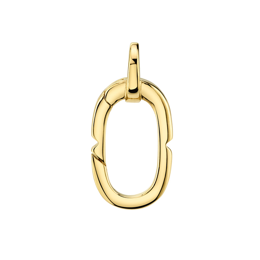 Pure Gold Oval Link Clip - Sydney Evan Fine Jewelry