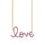 Gold & Amethyst Extra Large Love Necklace