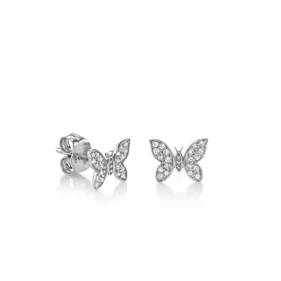 Gold & Diamond Tiny Butterfly Stud - Sydney Evan Fine Jewelry