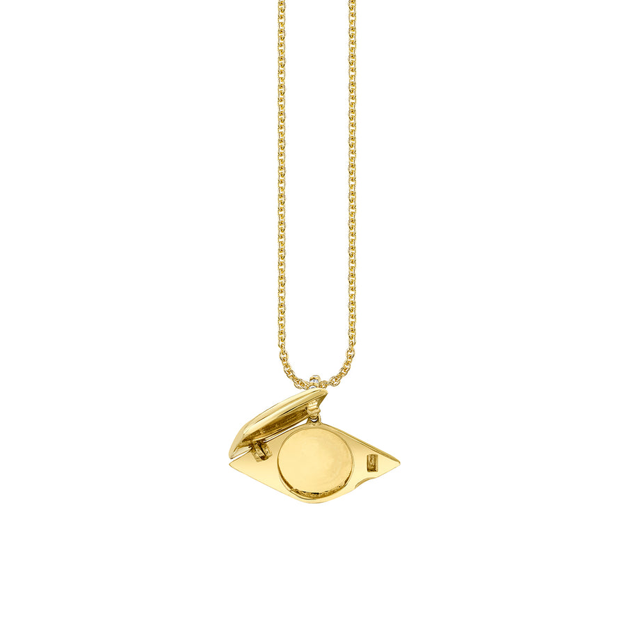 Gold & Diamond Evil Eye Locket Charm - Sydney Evan Fine Jewelry