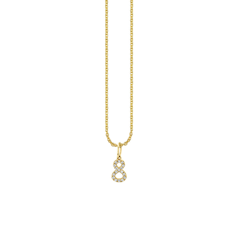Gold & Diamond Small Number Charm - Sydney Evan Fine Jewelry